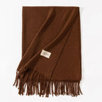 Pure Color Artificial Cashmere Scarf Women's Winter High-grade Shawl - DanaFashionstore
