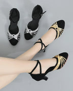Latin Dance Shoes Female Middle And Soft Bottom Four Seasons - DanaFashionstore