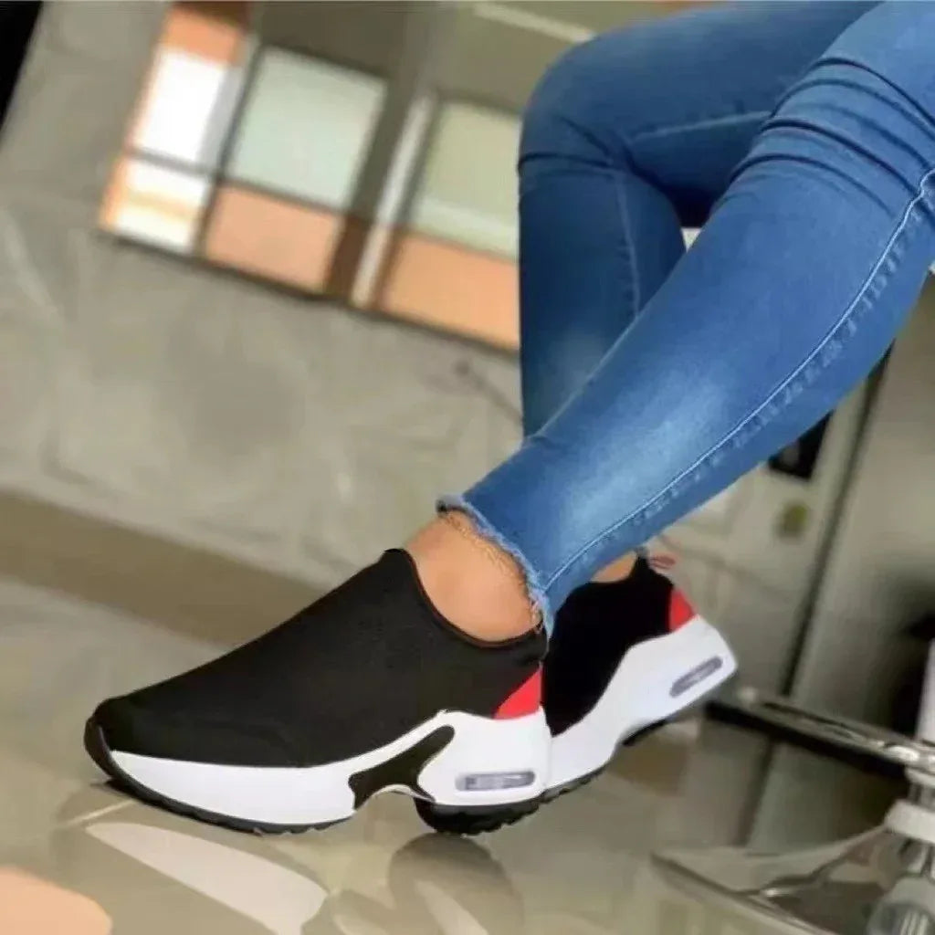 Women's Fashion Stretch Round Toe Knit Sneakers - DanaFashionstore