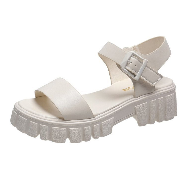 Summer Toe Platform Square Heel Casual Women's Sandals