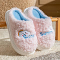 Cute Cartoon Cotton Slippers Thick Bottom Home Slippers Fashion Floor Bedroom Slipper Women Men Couples Warm House Shoes - DanaFashionstore