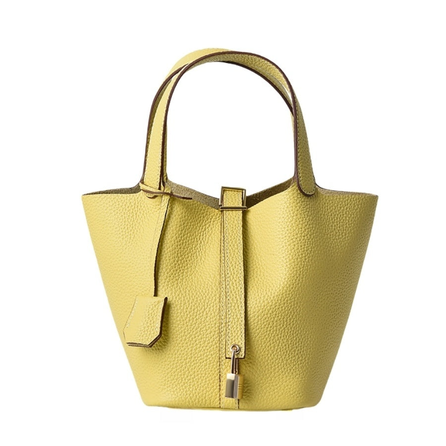 Basket Bag Palm Purple Blue Powder Yellow Ash Black White - Dana Fashion