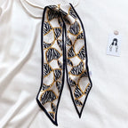 Narrow Long Strip Small Silk Scarf Women Fashion Leopard Pattern - DanaFashionstore