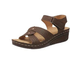 Retro Casual Flower Line Shaped Women's Slope Heel Sandals - DanaFashionstore