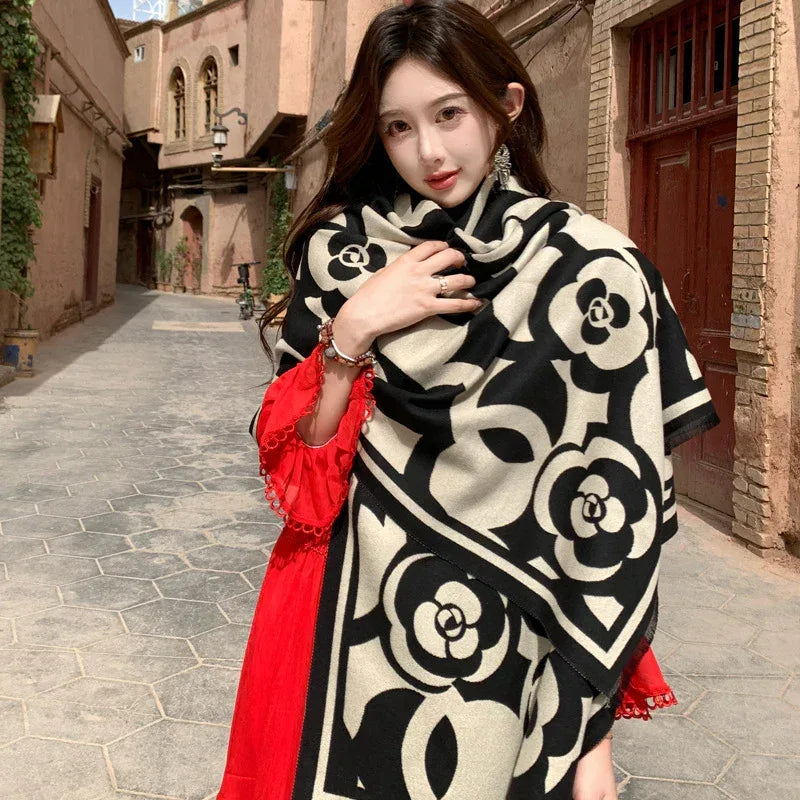 Retro High Sense Artificial Cashmere Scarf - DanaFashionstore