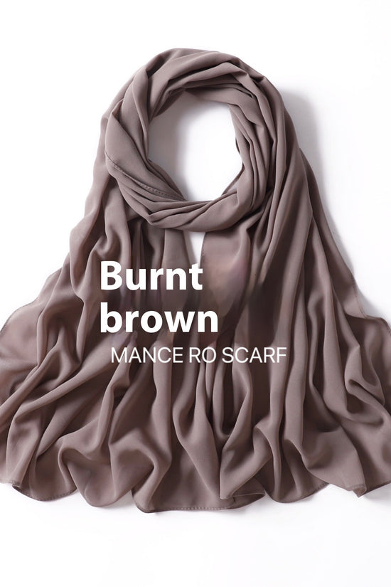 Pure Color Pearl Chiffon Scarf Headcloth Veil Chiffon Scarf