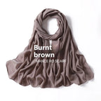 Pure Color Pearl Chiffon Scarf Headcloth Veil Chiffon Scarf - DanaFashionstore