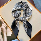 Women's Vintage Printed Silk Scarf - DanaFashionstore