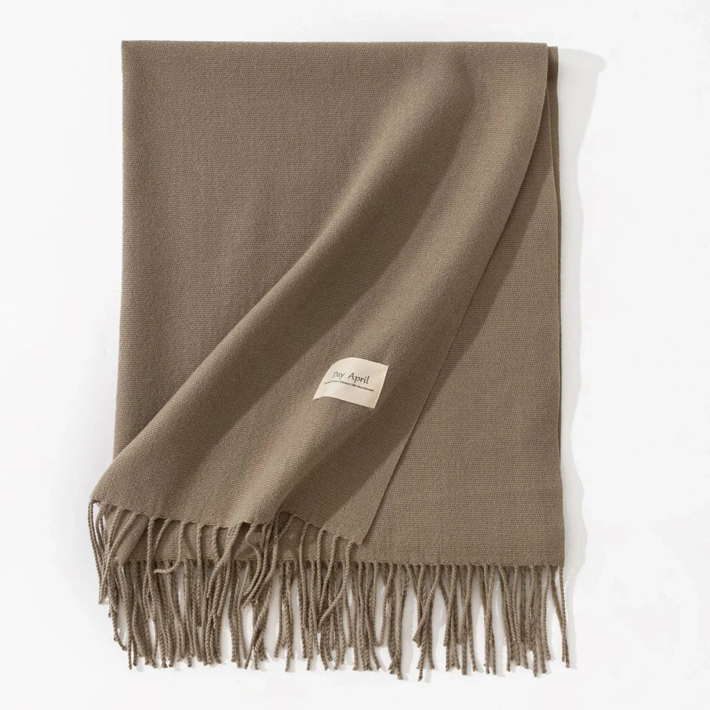 Pure Color Artificial Cashmere Scarf Women's Winter High-grade Shawl - DanaFashionstore