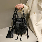 Women's Messenger Bag Heavy Industry Rivets Trendy Pull-belt Fashion - DanaFashionstore