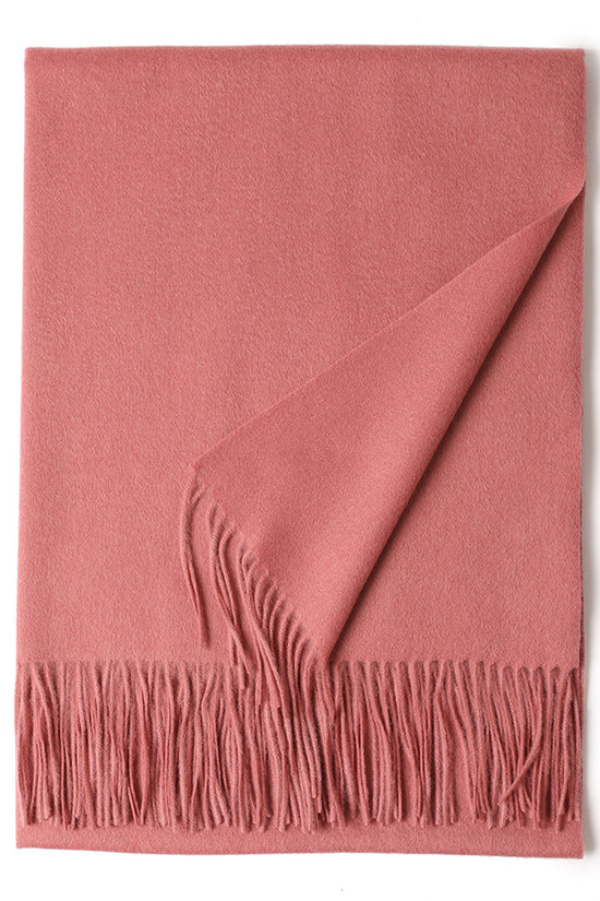 New Solid Color Wool Long Beard Warm Tassel Scarf Thick