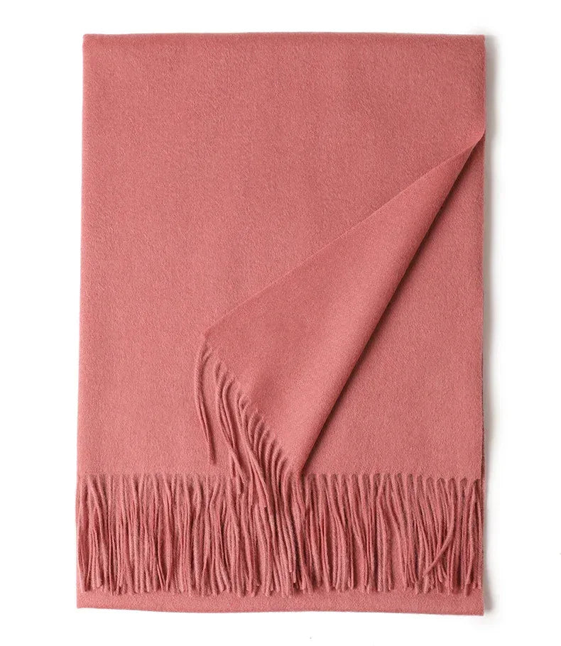 New Solid Color Wool Long Beard Warm Tassel Scarf Thick - DanaFashionstore