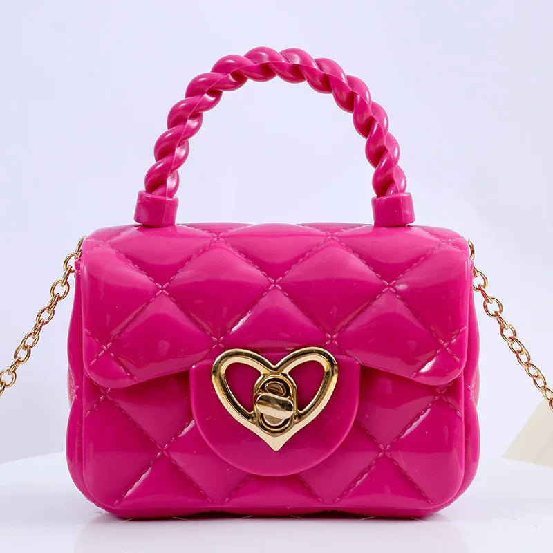 Plastic Transparent Jelly Mini Love Handbag - DanaFashionstore