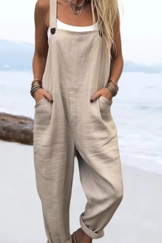 Women's Vintage Print European And American Loose Jumpsuit