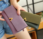 Frosted Color Matching 30 Off Long Ladies Wallet - DanaFashionstore