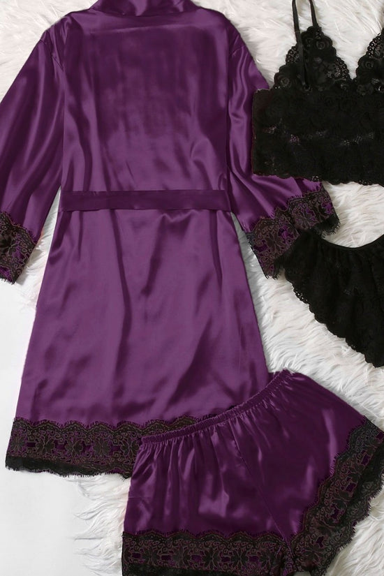 Artificial Silk Plus Size European And American Nightgown - Dana Fashion