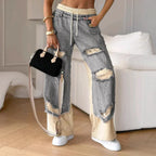 Fashion Ins European And American Street Stitching Pants - DanaFashionstore