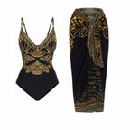 Siamese Conservative Covering Belly Thin Swimsuit French Retro One-piece Bikini - DanaFashionstore