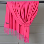 Women's Cashmere Warm Red Annual Meeting Scarf - DanaFashionstore