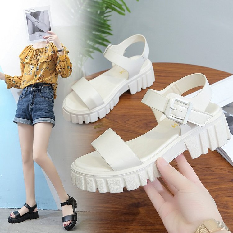 Summer Toe Platform Square Heel Casual Women's Sandals