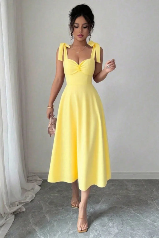 Lace-up Waist-cinching Maxi Dress - DanaFashionstore