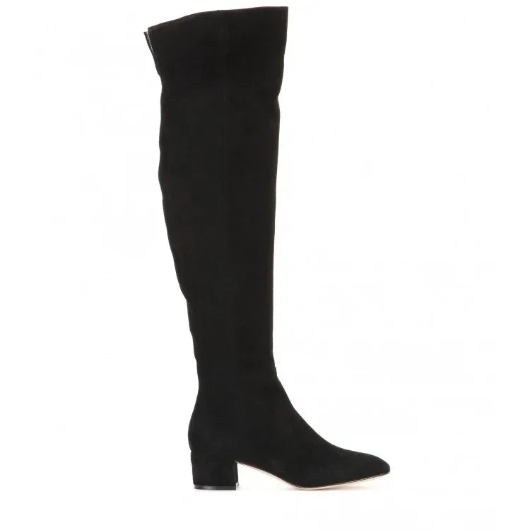 Flat Boots Over The Knee Boots Gray Women's Boots High Boots - DanaFashionstore