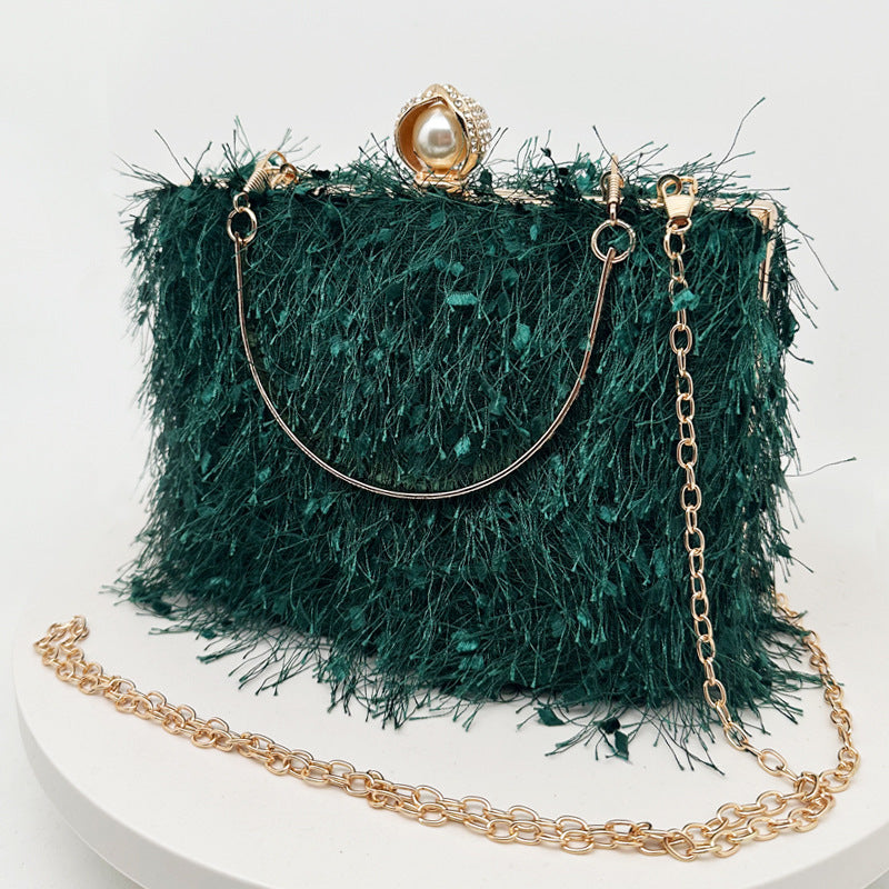 Tassel Handbags Women Dress Party Evening Bag Fashion Luxury Designer Square Bags Crossbody Shoulder Bag Ladies - Dana Fashion