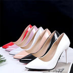 Shallow Mouth Women's Shoes Pointed Toe All-match Patent Leather Women's Single Shoes - DanaFashionstore