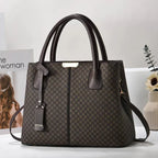 New Printed Tote Portable Shoulder Crossbody Women's Bag Middle-aged Lady Mother High Sense - DanaFashionstore