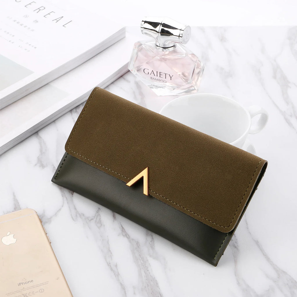 Frosted Color Matching 30 Off Long Ladies Wallet - DanaFashionstore