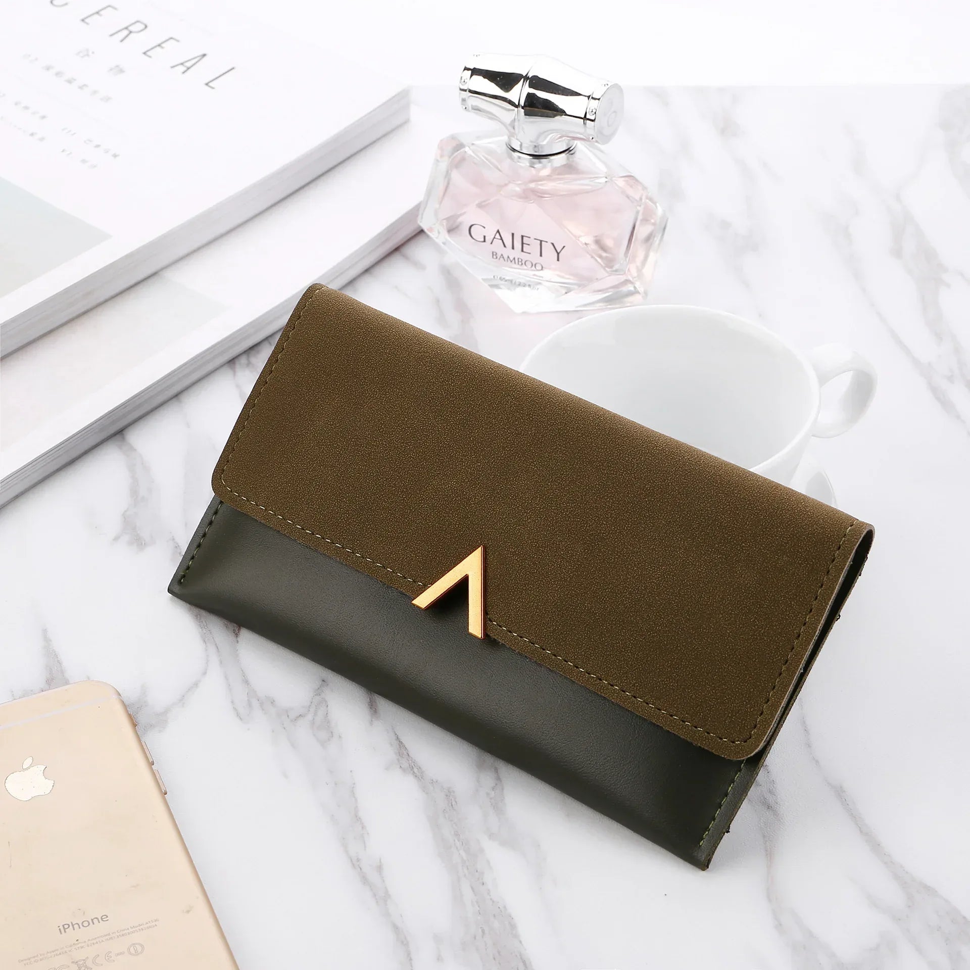 Frosted Color Matching 30 Off Long Ladies Wallet - DanaFashionstore