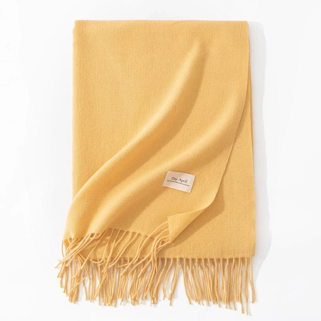 Pure Color Artificial Cashmere Scarf Women's Winter High-grade Shawl - DanaFashionstore
