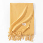Pure Color Artificial Cashmere Scarf Women's Winter High-grade Shawl - DanaFashionstore