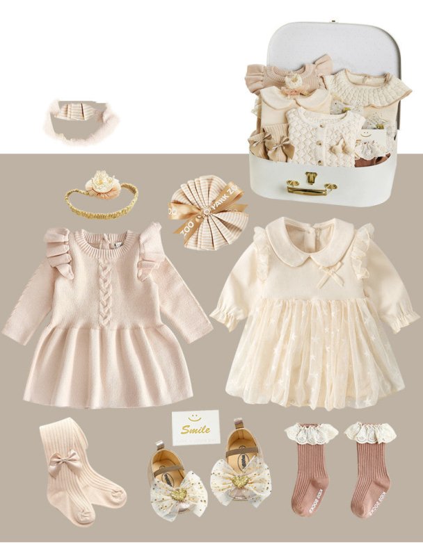 Babies' One-year-old Hand-held Hundred Days Dress Supplies $154.99 Dana Fashion style: 2 Style Size: 66cm Baby Clothing Product information: Fabric: Pure cotton (100%) Style: princess Applicable gender: female Clothing placket: single-breasted Number of p