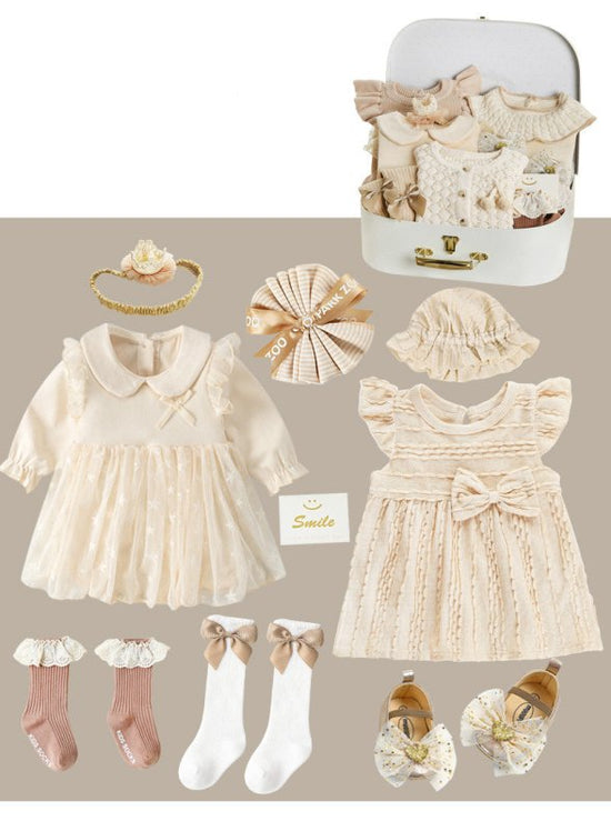 Babies' One-year-old Hand-held Hundred Days Dress Supplies $136.76 Dana Fashion style: 10 Style Size: 66cm Baby Clothing Product information: Fabric: Pure cotton (100%) Style: princess Applicable gender: female Clothing placket: single-breasted Number of