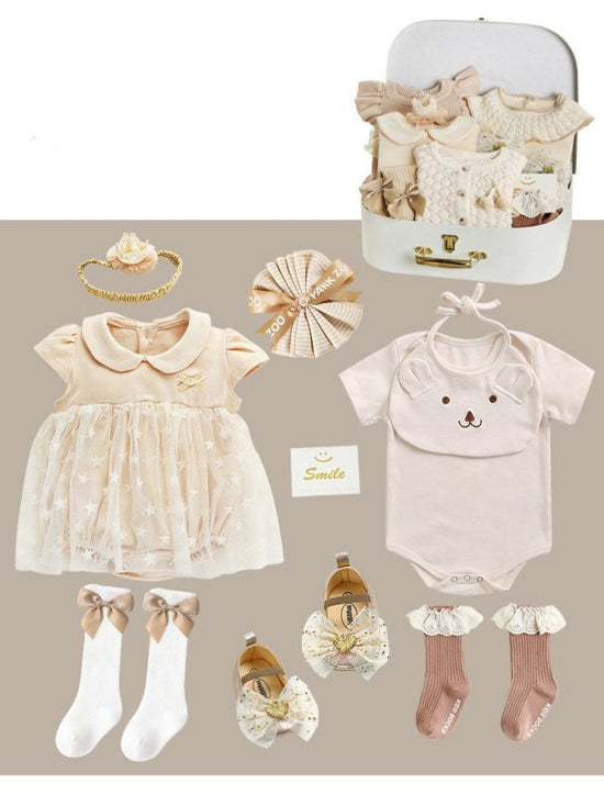 Babies' One-year-old Hand-held Hundred Days Dress Supplies $136.76 Dana Fashion style: 11 Style Size: 66cm Baby Clothing Product information: Fabric: Pure cotton (100%) Style: princess Applicable gender: female Clothing placket: single-breasted Number of