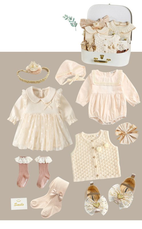 Babies' One-year-old Hand-held Hundred Days Dress Supplies $154.99 Dana Fashion style: 14 Style Size: 66cm Baby Clothing Product information: Fabric: Pure cotton (100%) Style: princess Applicable gender: female Clothing placket: single-breasted Number of