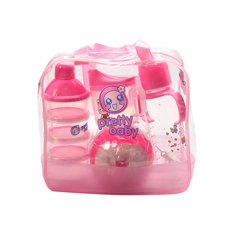 Baby And Toddler Products Milk Bottle Set 4-piece Set Of Maternal And Baby Products $21.08 Dana Fashion Color: Pink Baby & Mother Product information: Material: plastic Style: cartoon Suitable age: infants and children (1~3 years old, 80~100cm) Packing li