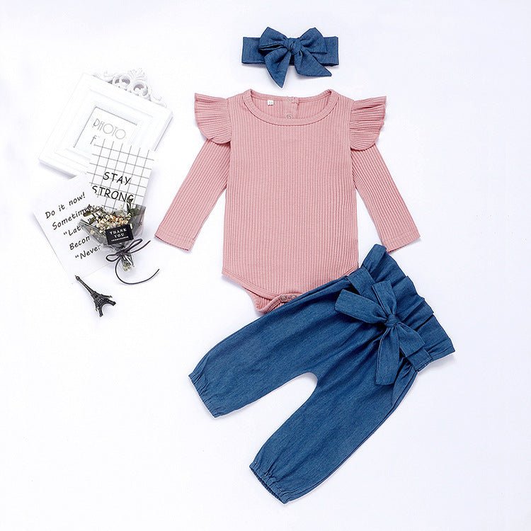 Baby bag hip one-piece suit $19.50 Dana Fashion Color: Pink Size: 100cm Baby Clothing Sleeve length: long sleeve Hooded or not: not hooded Main fabric composition: cotton Main fabric ingredient content: 95 (%) Security level: Class B Closed style: pullove