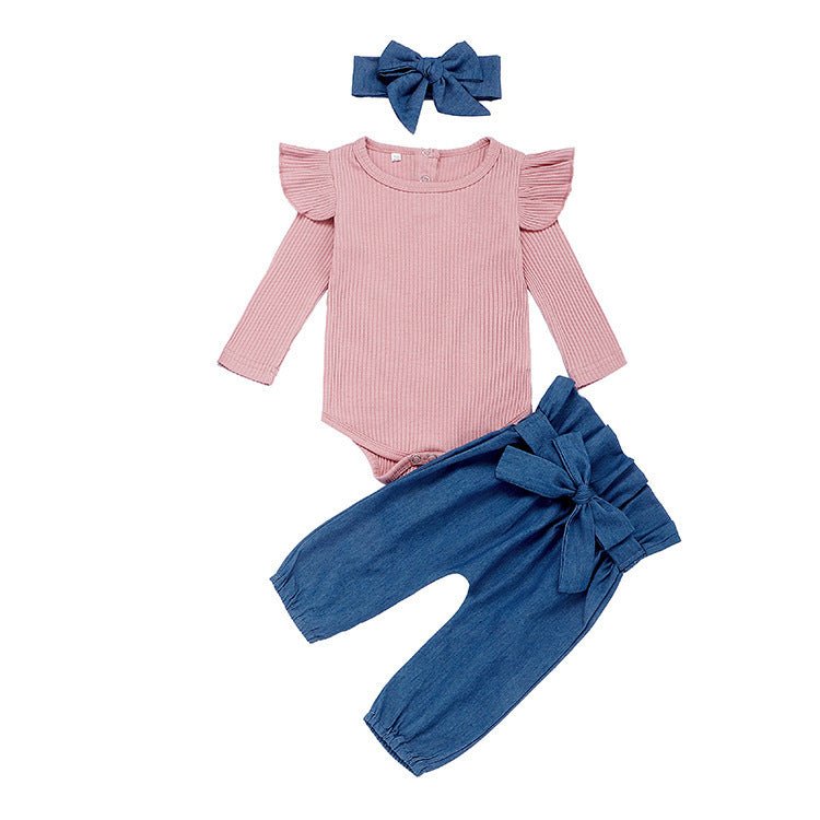 Baby bag hip one-piece suit $19.50 Dana Fashion Color: Pink Size: 100cm Baby Clothing Sleeve length: long sleeve Hooded or not: not hooded Main fabric composition: cotton Main fabric ingredient content: 95 (%) Security level: Class B Closed style: pullove