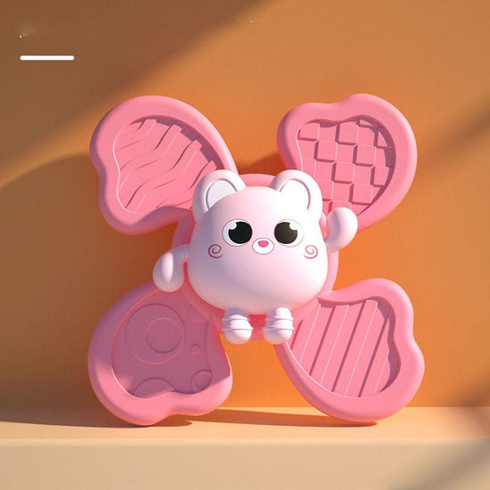 Baby Bath Spinning Top Toy Safe Interesting Baby Bath Toys Animal Hand Spinner Toys With Suction Cups Spin Toy $8.22 Dana Fashion style: Four pieces Toys & Hobbies Overview: When feeding the baby, stick Zhuan Zhuan Le on the dining table or wall, and then
