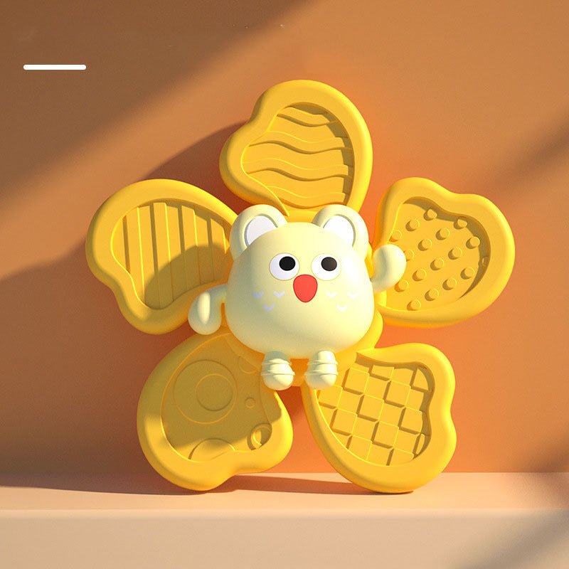 Baby Bath Spinning Top Toy Safe Interesting Baby Bath Toys Animal Hand Spinner Toys With Suction Cups Spin Toy $9.28 Dana Fashion style: Five pieces Toys & Hobbies Overview: When feeding the baby, stick Zhuan Zhuan Le on the dining table or wall, and then