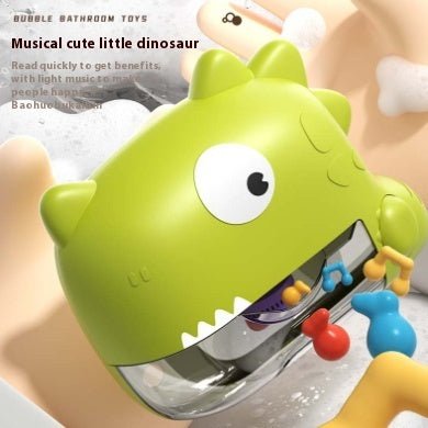 Baby Bath Toys Bubble Music Machine $26.56 Dana Fashion Color: Green Dinosaur Toys & Hobbies Overview: 1. Soothing Baby: The bubble making machine is fun to play and can soothe the baby. Allow them to enjoy the fun of bathing. You only need to add bath li