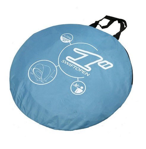Baby Beach Tent Kids Outdoor Camping Easy Fold Up Waterproof Up Sun Awning Tent UV-protecting $54.85 Dana Fashion Color: Blue Baby & Mother Overview: NEW Design Concept: Designed for children under 3 years of age, Can accommodate 1-3 people. At the bottom