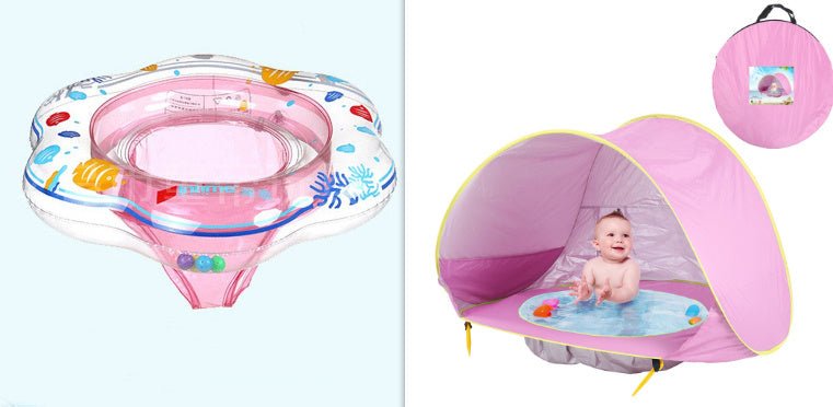 Baby Beach Tent Kids Outdoor Camping Easy Fold Up Waterproof Up Sun Awning Tent UV-protecting $73.74 Dana Fashion Color: PinkA Baby & Mother Overview: NEW Design Concept: Designed for children under 3 years of age, Can accommodate 1-3 people. At the botto