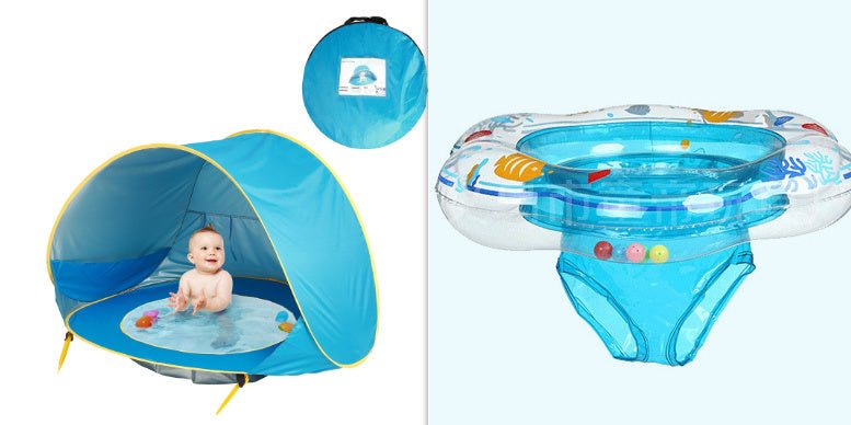 Baby Beach Tent Kids Outdoor Camping Easy Fold Up Waterproof Up Sun Awning Tent UV-protecting $73.00 Dana Fashion Color: BlueC Baby & Mother Overview: NEW Design Concept: Designed for children under 3 years of age, Can accommodate 1-3 people. At the botto