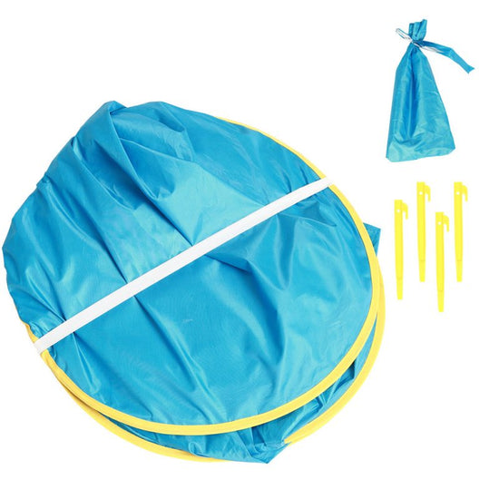 Baby Beach Tent Kids Outdoor Camping Easy Fold Up Waterproof Up Sun Awning Tent UV-protecting $54.85 Dana Fashion Color: Blue Baby & Mother Overview: NEW Design Concept: Designed for children under 3 years of age, Can accommodate 1-3 people. At the bottom