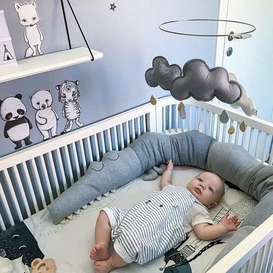 Baby Bedding Cartoon Baby Crib Bumper Pillow Infant Cradle Kids Bed Fence Baby Decoration Room Accessories $59.33 Dana Fashion Color: Colorful Size: 185cm Baby & Mother Overview: 1. It can be used as an infant bed crib fence bumper to protect your baby fr