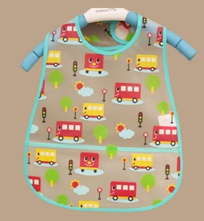 Baby Bibs EVA Waterproof Lunch Bibs $7.89 Dana Fashion style: Bus Baby Clothing ✬Unisex baby infant children cute bibs.Soft material, cute design, high water absorbency. ✬Protects baby’s clothes from getting wet or messed up without entirely covering her