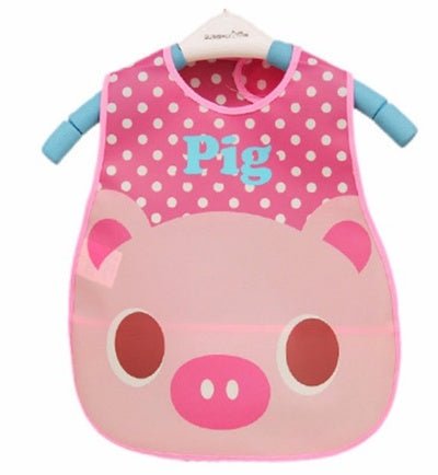 Baby Bibs EVA Waterproof Lunch Bibs $7.89 Dana Fashion style: Pig Baby Clothing ✬Unisex baby infant children cute bibs.Soft material, cute design, high water absorbency. ✬Protects baby’s clothes from getting wet or messed up without entirely covering her